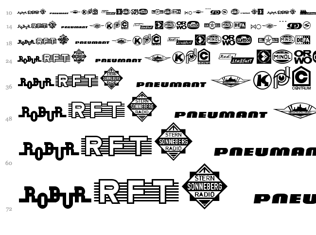  font waterfall